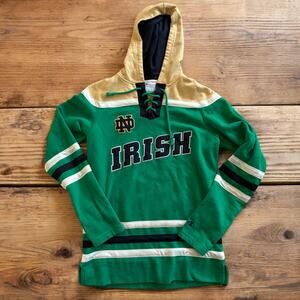 Champion Notre Dame IRISH Tie Lace Front Hoodie Sweatshirt Small